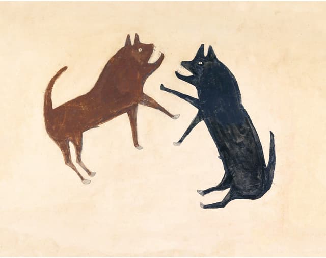 Bill Traylor – Two Dogs Fighting Digital Download