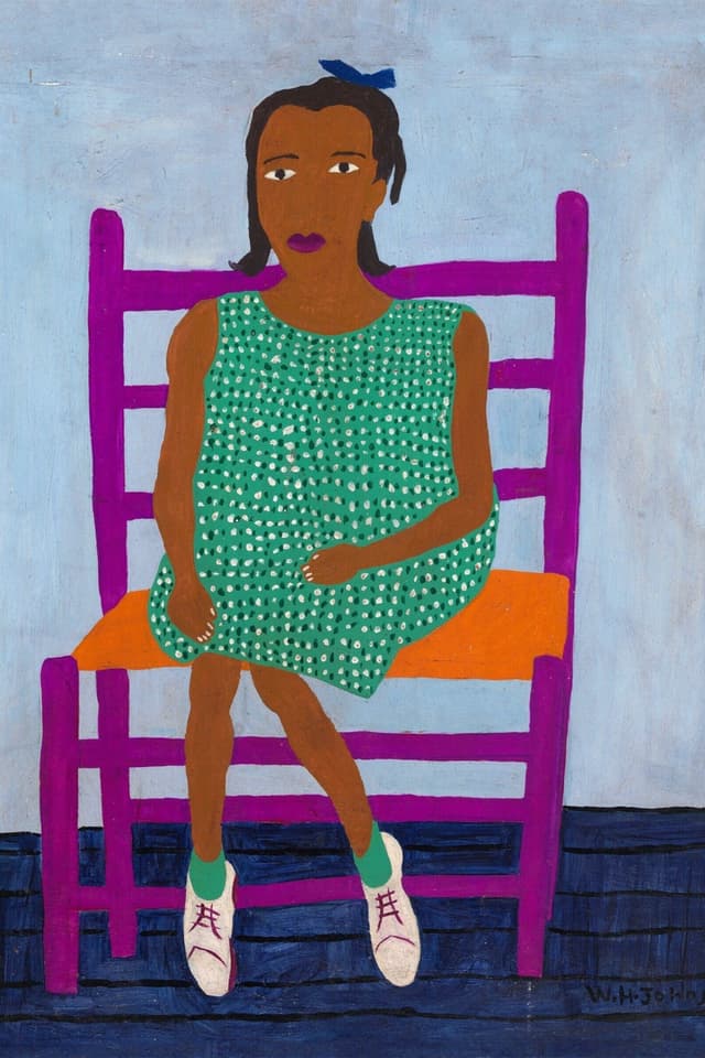 Young Girl Portrait (Ann Mae) by William H. Johnson - Digital Download