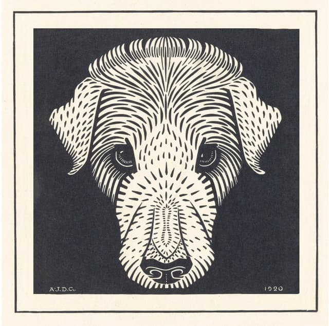 Julie de Graag – Dog Woodcut Digital Download